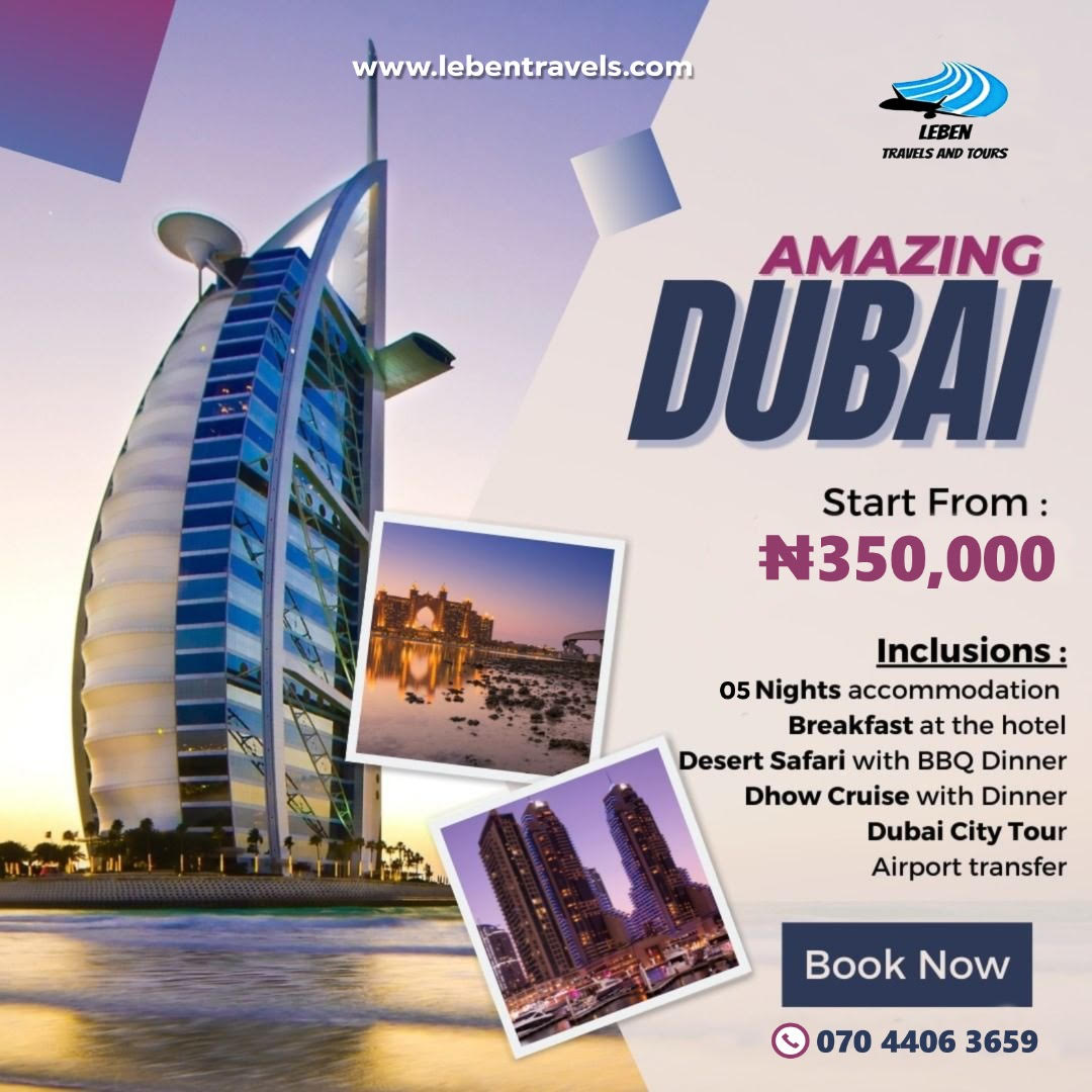 TOUR | VACATION PACKAGE FOR DUBAI - UAE 