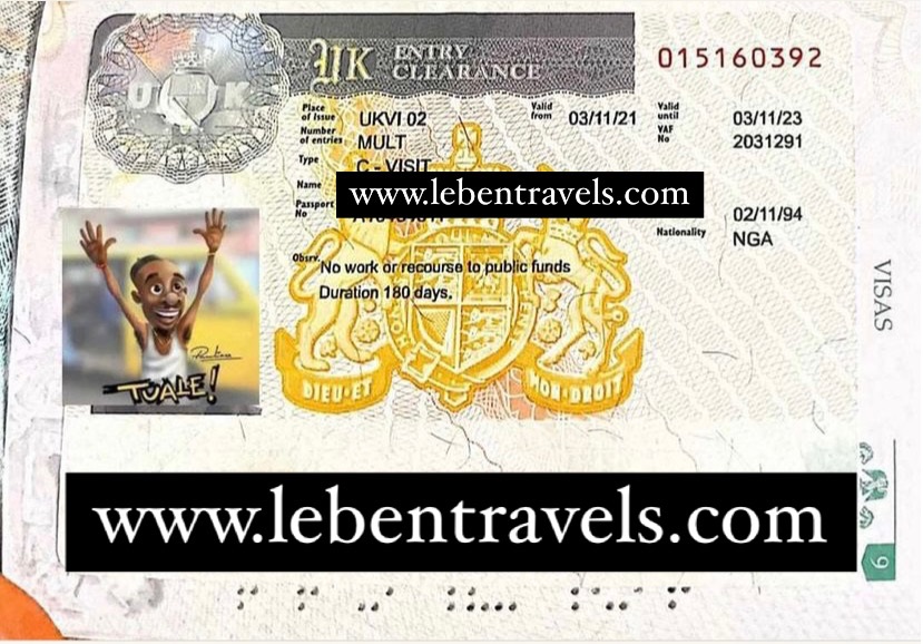 UK VISITOR/TOURIST VISA
