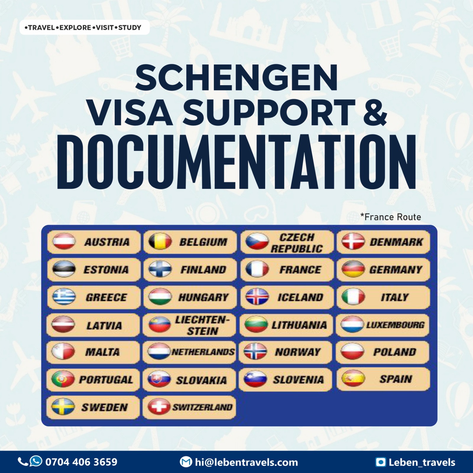 Schengen Visa support